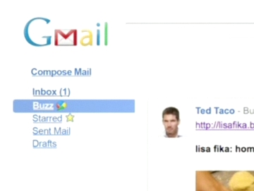 Intégration de Buzz dans Gmail.