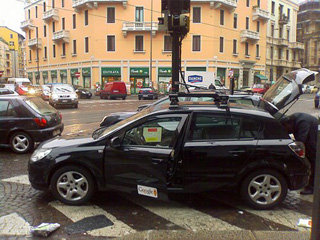 Véhicule Street View à Milan.