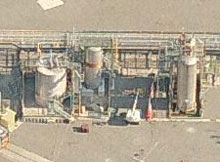 Vue aérienne de la centrale chimique de Toulouse sur Virtual Earth