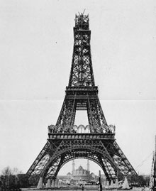 La tour Eiffel le 26 décembre 1888.