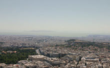 La ville d'Athènes polluée