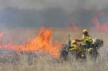 Incendie de champs sous contrôle