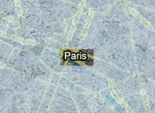 Bloc de glace comparé à la ville de Paris