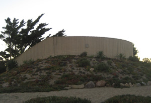 Maison circulaire du village des sables (Toreilles, France).